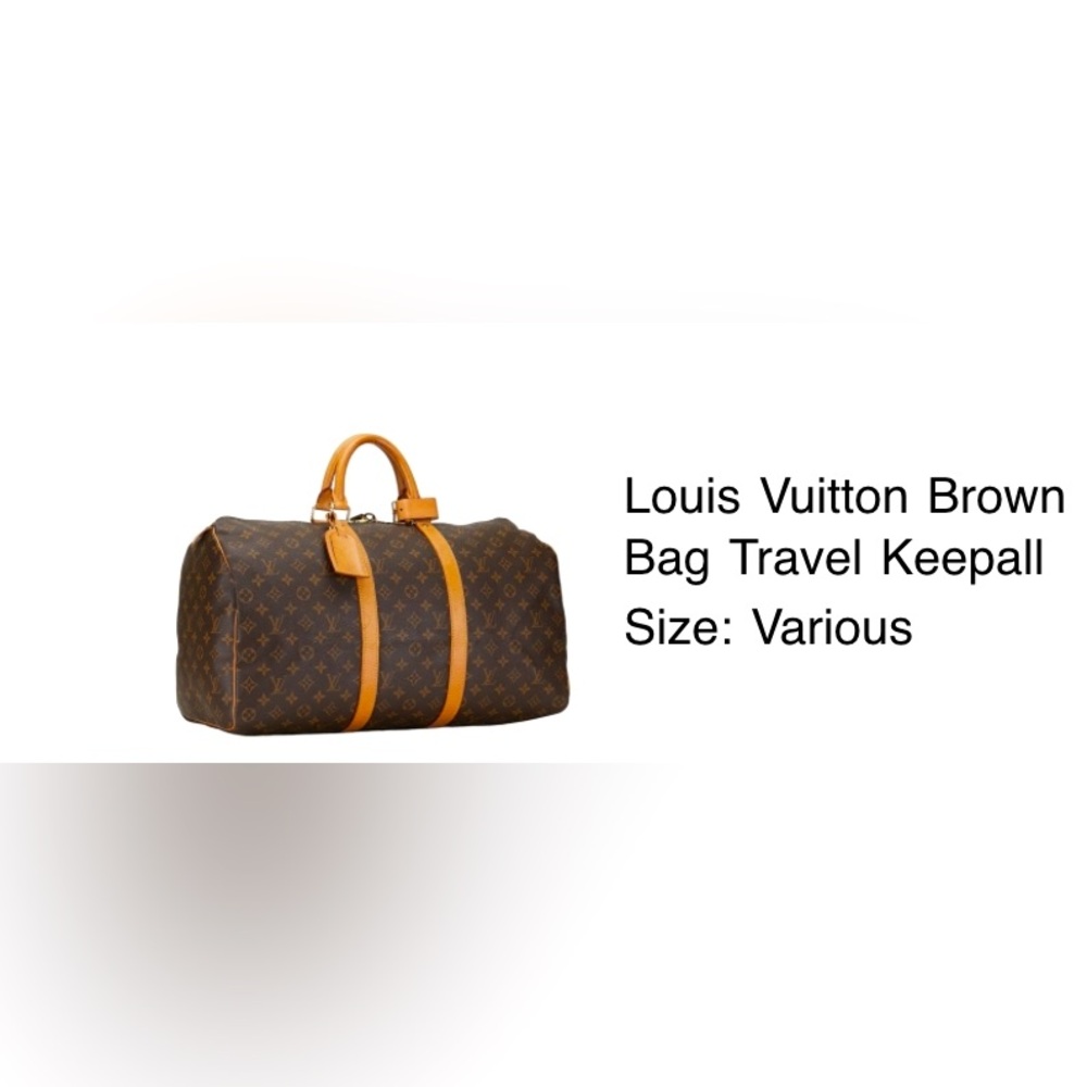 Louis Vuitton Brown Monogram Duffel Bag with Vachetta Leather